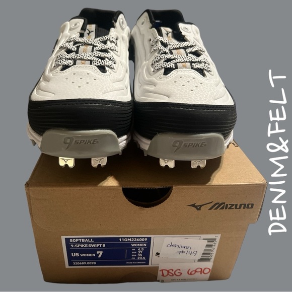 Mizuno Women's 9-Spike Swift 8 Metal Fastpitch Softball Cleats | NEW/NIB 🥎🥎 - Picture 7 of 12